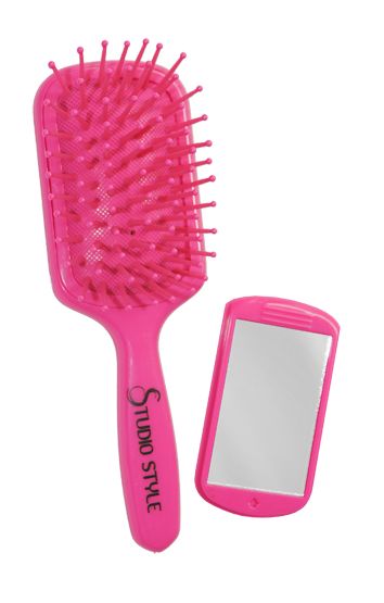 Ригла щетка для волос кидс массажная квадратная с зеркалом 244₽