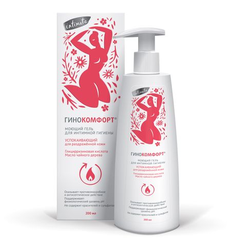Гинокомфорт гель для интимной гигиены моющий успок 200мл 347₽
