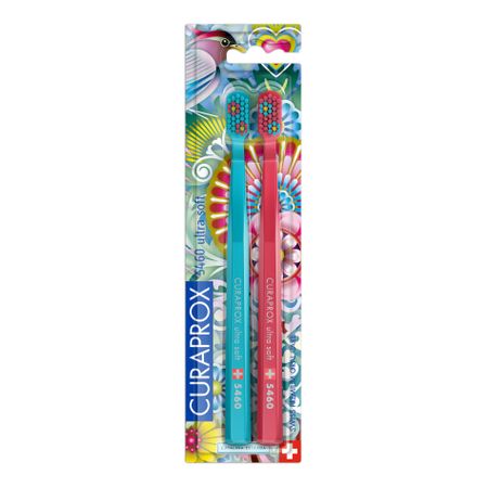 Курапрокс набор з щеток ультрасофт Лето 2021 голубаямалиновая 10мм 2 1968₽