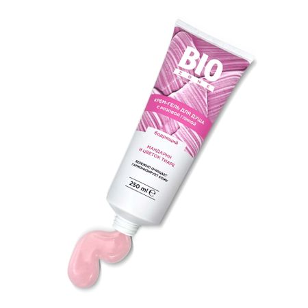 Биозон крем-гель для душа бодрящий с розовой глиной 250мл 116₽