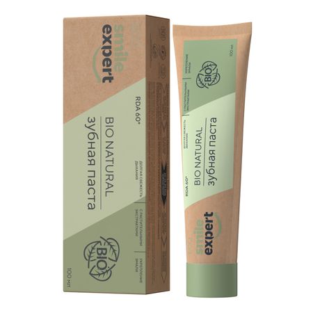 Смайл Эксперт ЭКО зубная паста био натурал 100мл 75₽