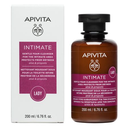 Апивита Интимэйт Леди пенка мягкая очищающая для интимной гигиены с алоэ и прополисом 200мл 972₽