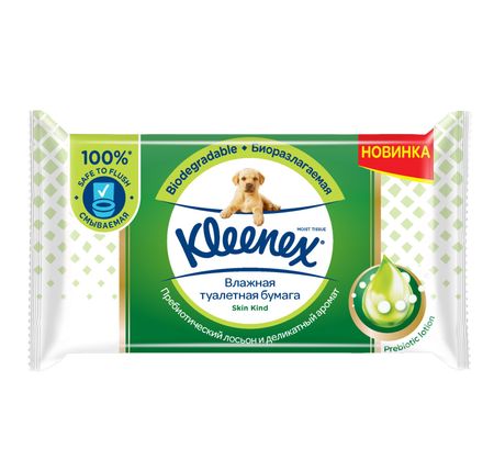 Клинекс влажная бумага СкинКайнд 38 278₽