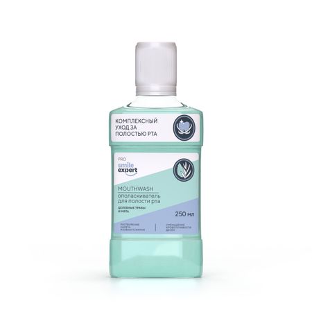 Смайл Эксперт ПРО ополаскиватель для полости рта целебные травы и мята комплексный уход 250мл 205₽