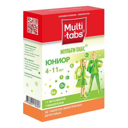 Мульти-табс Юниор фрукты табжев 30 598₽