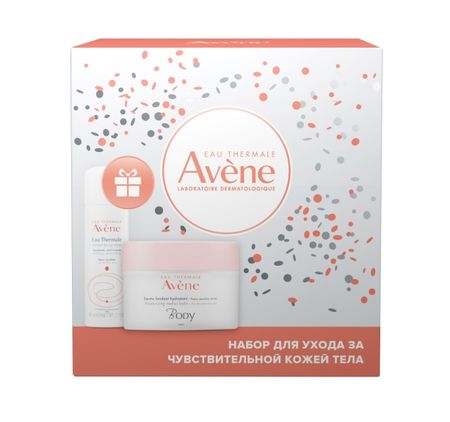 Набор Авен Боди бальзам увлажняющий для тела с тающей текстурой 250млТермальная вода 50мл В ПОДАРОК 1614₽