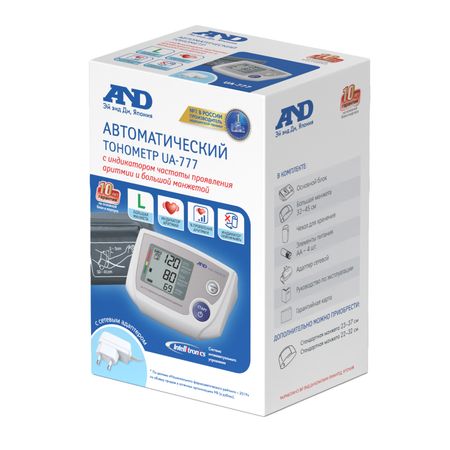 Эй энд Ди тонометр UA-777L автомат с большой манжетой