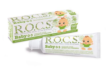 Рокс паста зубная Нежный уход для детей душистая ромашка 45г