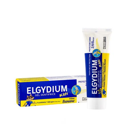 Эльгидиум зубная паста-гель для детей от 2 до 6лет защита от кариеса Кидс банан туба 50мл