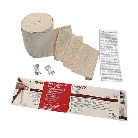 Лаума Бинт медицинский эластичный компрессионный модель 5 средней растяжимости 8смх35м 725₽