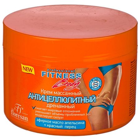 Фитнесс Боди крем массажный антицеллюлитный дренажный 500мл 56 256₽