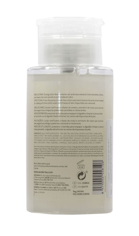 Sesderma Hidraderm тоник с экстрактами овса и роз 200мл 3780₽