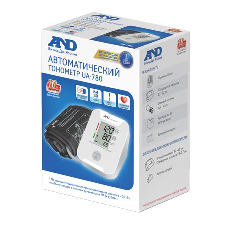 Эй энд Ди тонометр UA-780 автомат индикатор аритмии манжет 22-32 адаптер