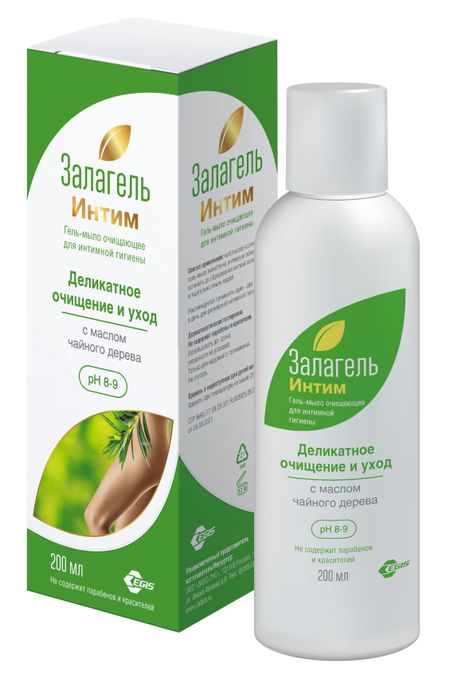 Залагель Интим гель увлажняющий для интимной гигиены фл 200мл с маслом чайного дерева 759₽