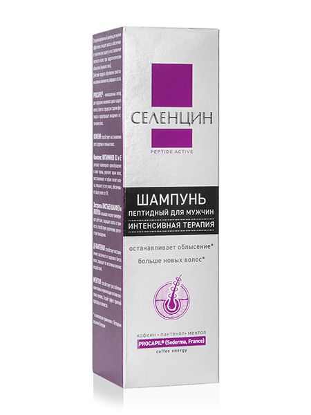 Селенцин шампунь для мужчин Пептид Актив интенс. терапия фл. 200мл