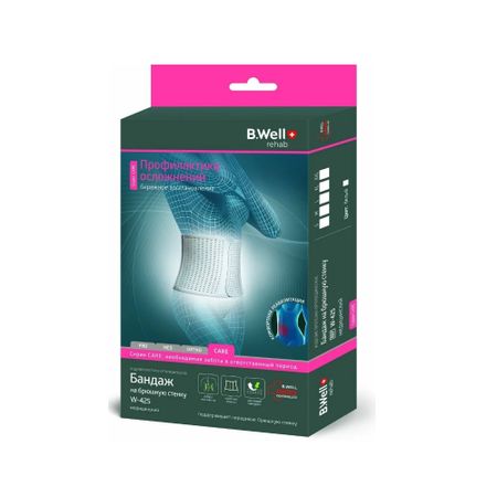 БВелл бандаж на брюшную стенку белый рM W-425 1105₽