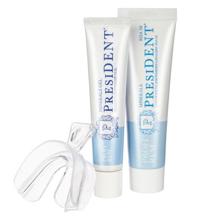 ПрезиДент РЕМ Минералс Кит набор зубная паста для реминерализации эмали 50млреминерализир гель 30млкапа 999₽