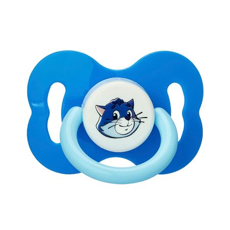 Мама тама соска-пустышка силикон анатом 0-6 мес Матроскин синий MT 017