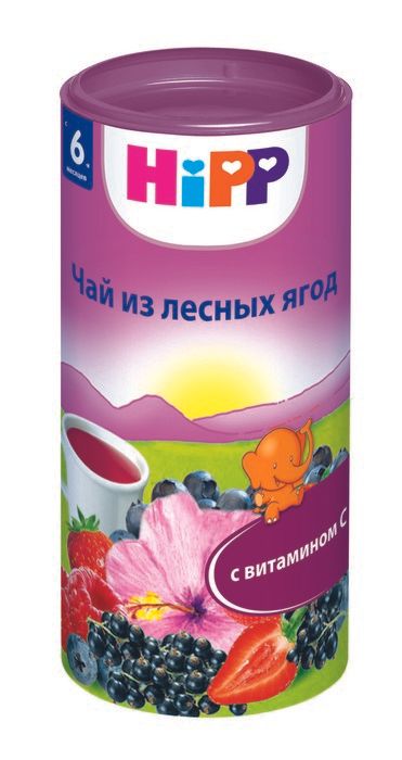 Хипп чай лесная ягода от 6мес 200г 319₽