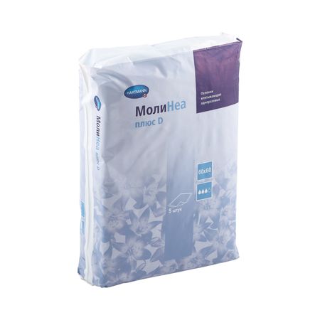 Молинеа пеленки Плюс D при недержании впитмакс 60х60см 5 163901 1 143₽