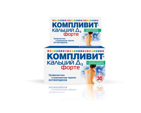 Компливит Кальций Д3 Форте мята табжев 30 218₽
