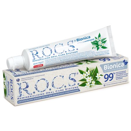 Рокс паста зубная Бионика отбеливающая 74г 212₽