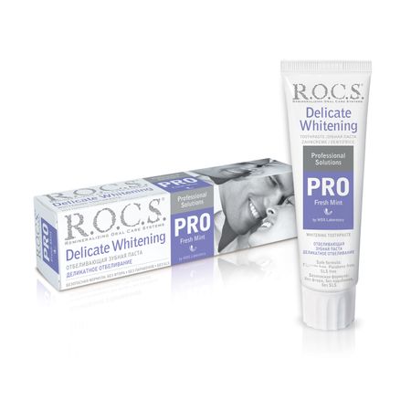 Рокс паста зубная Про Деликатное отбеливание свежая мята 135г 474₽