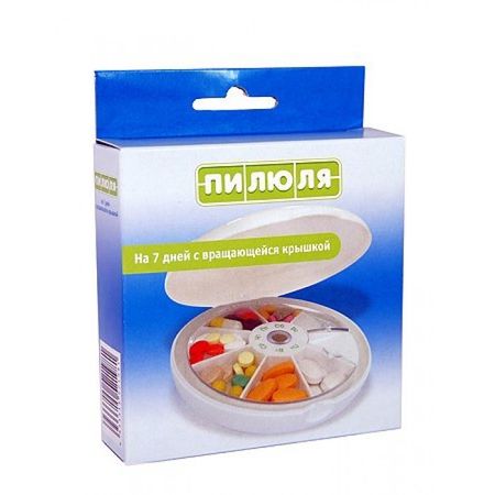 Пилюля контейнер д таблетированной продукции вращающаяся крышка 7дней 355₽