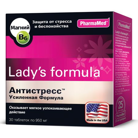 Леди-с формула Анти-стресс Усиленная формула таб. №30