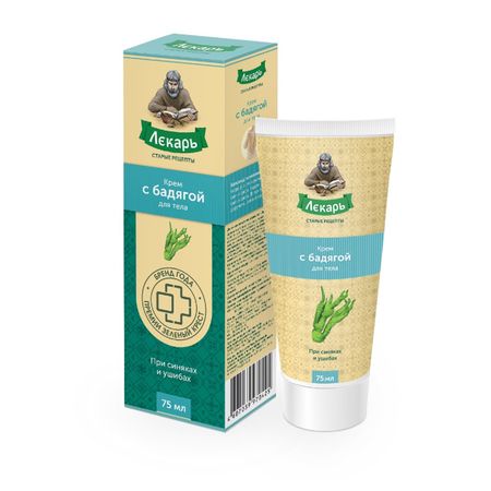 Лекарь крем c бадягой для тела 75мл 232₽
