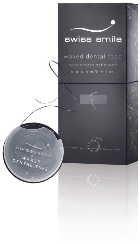 Свисс Смайл лента зубная Базель вощеная черная 979917-990 2255₽