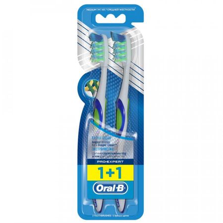 Орал-Б щетка зубная набор Про-Эксперт Экстра Чистка 40 средняя 2 237₽