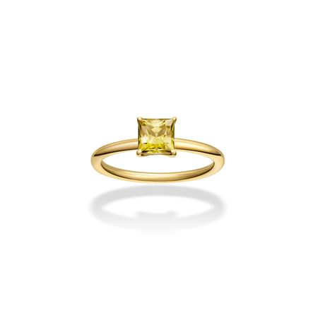 Jewlia Позолоченное кольцо с желтым фианитом