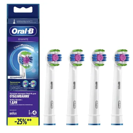 Комплект насадок Oral-B 3D White EB18рRB 4 шт 1690₽