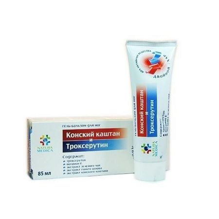 Натура Медика гель-бальзам для ног конский каштан троксерутин 85мл 131₽