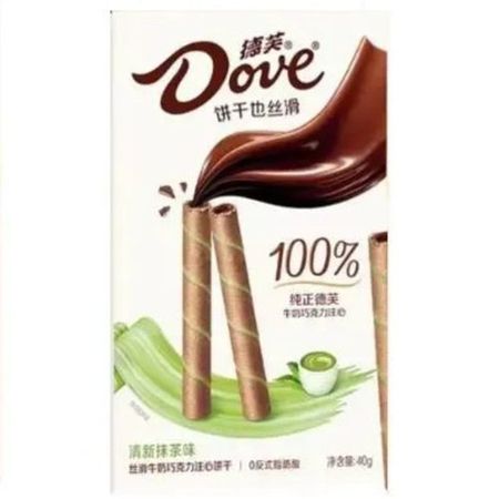 Вафельные палочки Dove Матча, 40гр