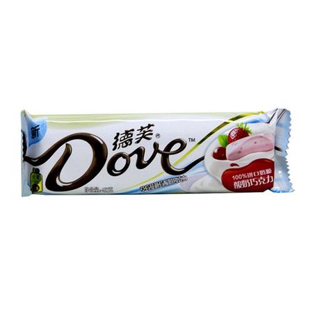 Белый шоколад Dove Йогурт Клубника и Клюква, 42гр