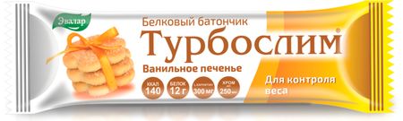 Турбослим ванильное печенье для контроля веса батончик 50г 138₽