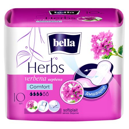 Белла прокладки гигиенические хербс комфорт с экстр вербены 10 161₽