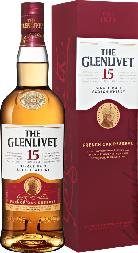 The Glenlivet French Oak Reserve Single Malt Scotch Whisky 15 y.o. (gift box)