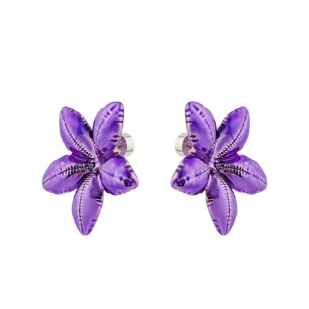 Marni Фиолетовые серьги с пышными цветками