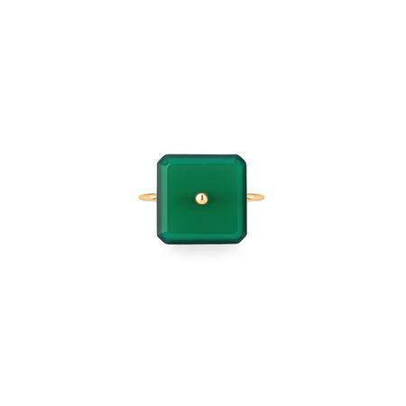 Anima Кольцо из золота с зеленым ониксом