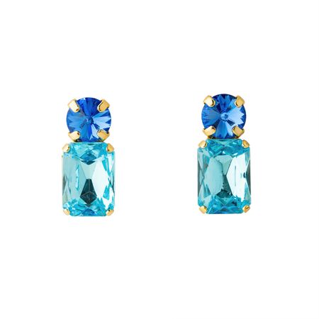 Crystalline Серьги с голубыми и синими кристаллами