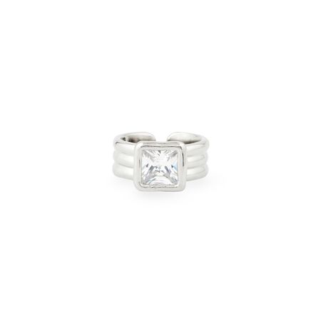 Herald Percy Серебристое кольцо с квадратным кристаллом