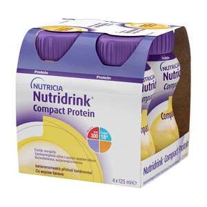 Nutridrink Компакт Протеин со вкусом банана для энтерального питания, 125 МЛ, 4 шт