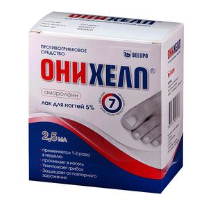 Онихелп Лак для ногтей 5 % 2,5 мл