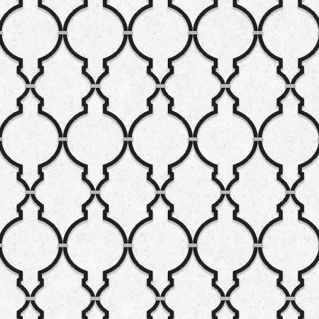 Обои Andrea Rossi Cheradi 54399-1 Винил на флизелине 1061005 БелыйЧерный Орнамент 4800₽