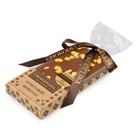 Шоколад Chokodelika молочный Sugar Free с апельсином, полукоробка, 50 гр