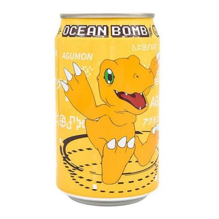 Лимонад Ocean Bomb Digimon Agumon со вкусом банана, 330 мл