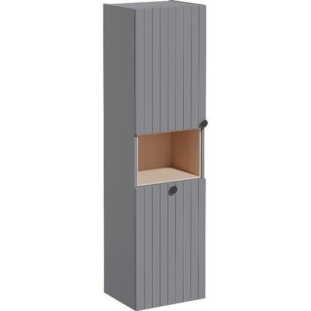 Шкаф пенал Vitra Root Groove 40 L 69095 подвесной с бельевое корзиной Серый матовый 66890₽
